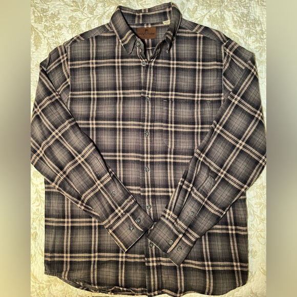 Woolrich Plaid Brushed Cotton Flannel Button Down Shirt, size medium Utility - Picture 1 of 16